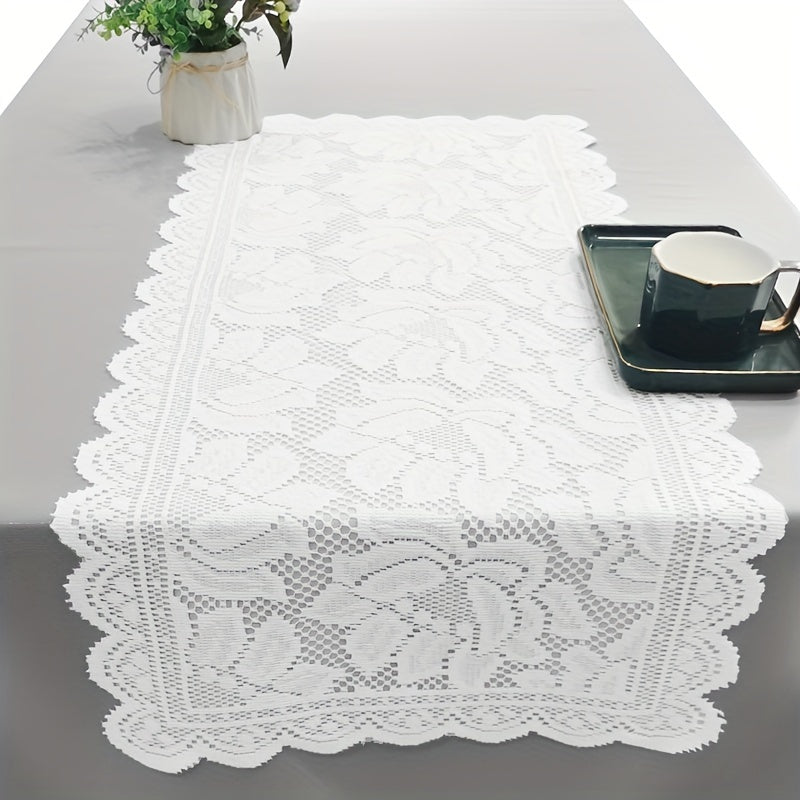 White Lace Table Runner Nordic Style Dining and Living Room Decor