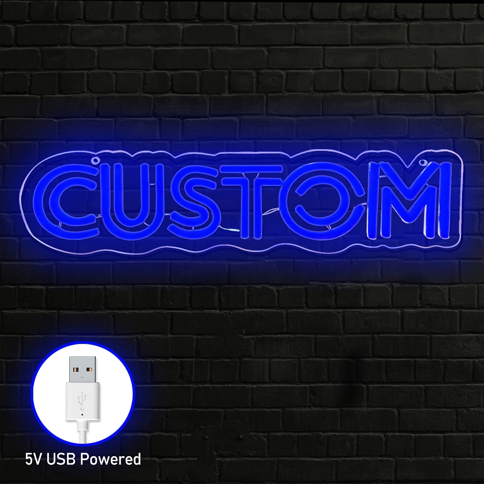 Customizable USB-Powered LED Neon Wall Decor for Weddings Birthdays Home Office Outdoor