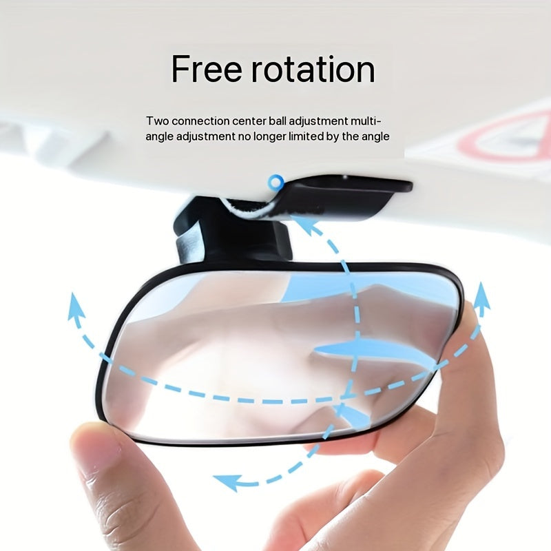 Universal Rearview Mirror for Cars Wide Angle Convex ABS Black