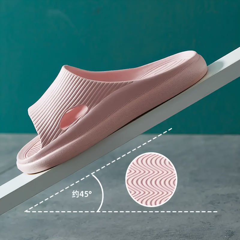 Men and Women EVA Non-Slip Slippers Minimalist Stripes For Home Beach