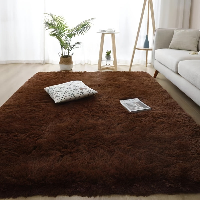 Soft Plush Faux Fur Area Rug with Non-Slip Backing for Bedroom and Living Room