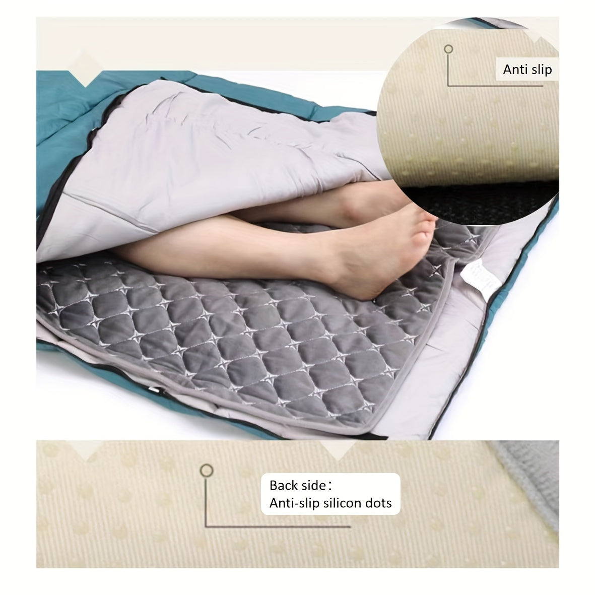 Electric Blanket for Sleeping Bag Crystal Velvet 5V 12V Washable Adjustable Temperature