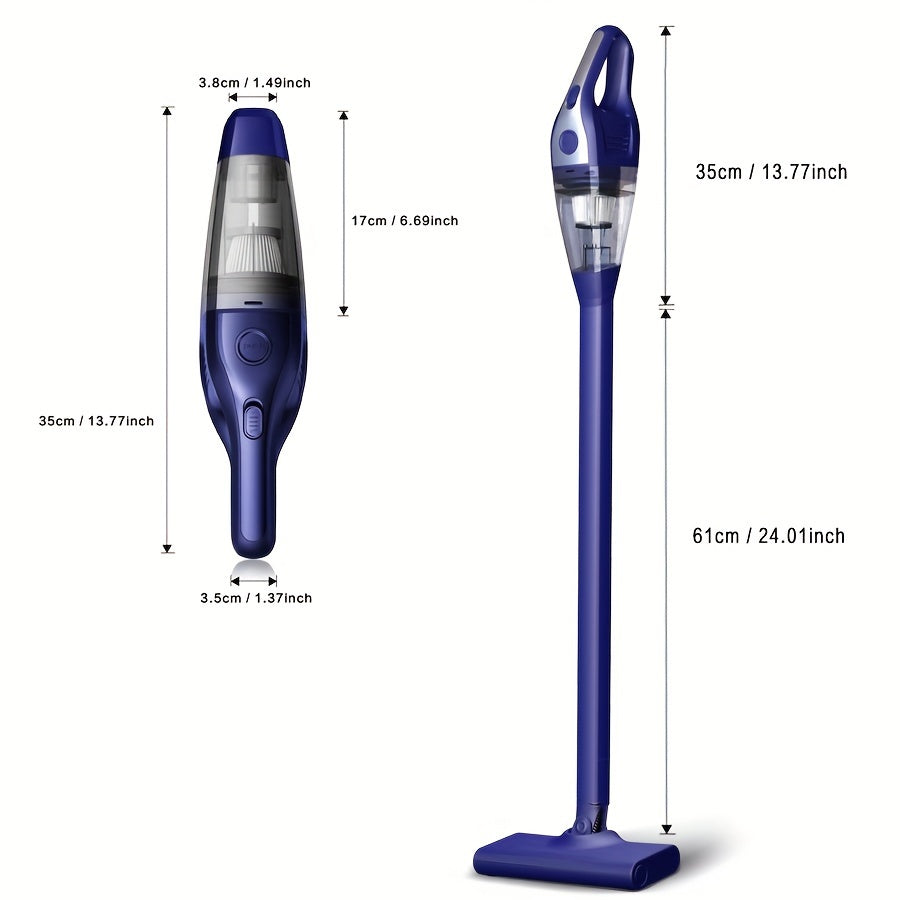 Kabelsiz changyutgich kuchli suv o'tkazmaydigan quvvat bilan, qayta zaryadlanadigan batareya, gilamlar, qattiq pol, hayvonlarning tuklari uchun