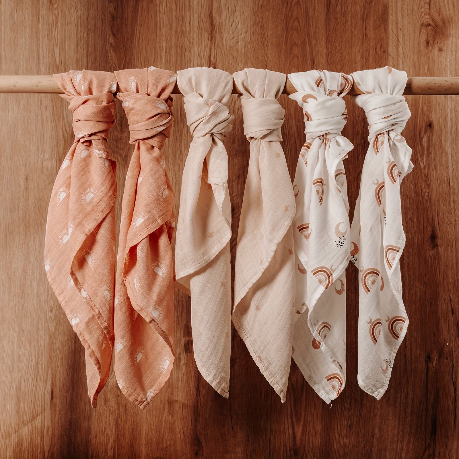 3-Pack Baby Muslin Swaddle Blankets 70x70cm Breathable Soft Gauze Nursing Cover