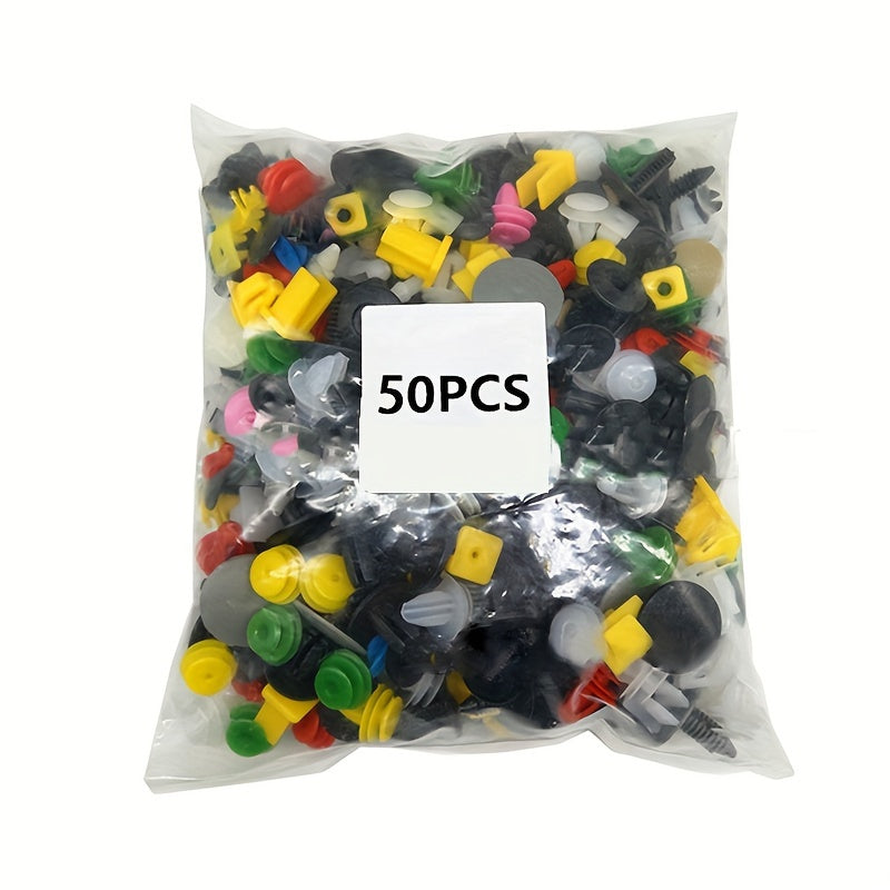 50/100pcs Universal Car Plastic Door Panel Bumper Rivet Fastener Kit