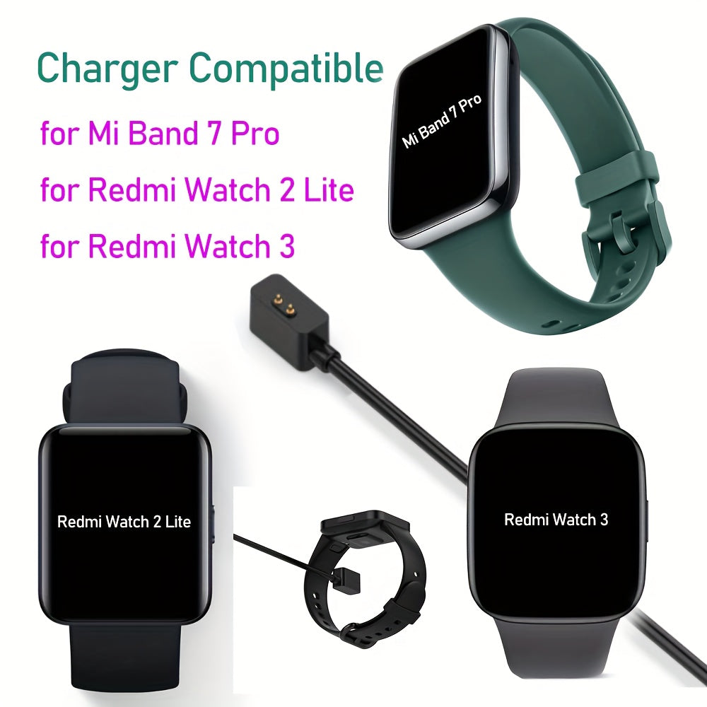 Flat Magnetic USB Charging Cable for Smartwatches 1m Compatible with Xiaomi and Redmi