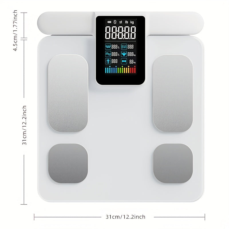 Wireless Smart Body Scale with High Precision Weight Measurement Rechargeable Lithium Battery
