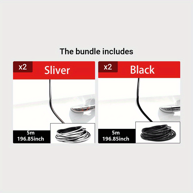 Car Door Edge Scratch Protector Strips PVC Adhesive Side Door Anti-Collision