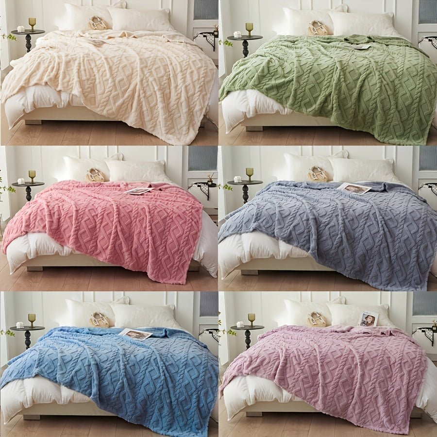 Manta de felpa Sherpa suave y cálida, gruesa, para sofá, cama, viajes, en varios colores