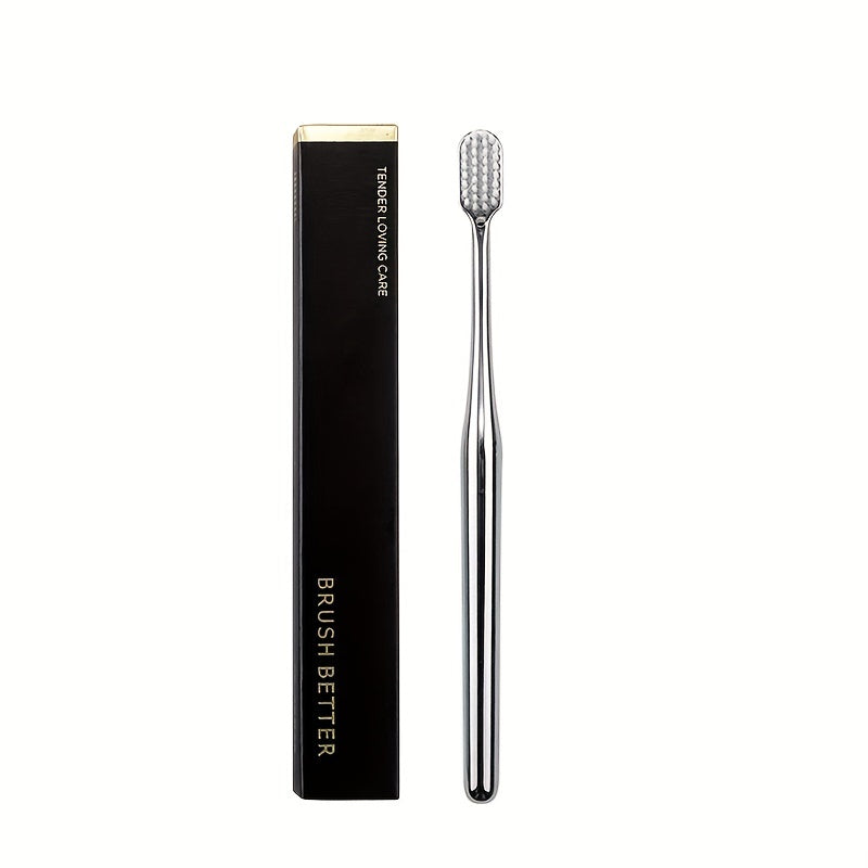 Adult Soft Full-Size Silk Bristle Gold Toothbrush
