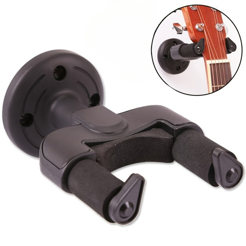 Soporte de pared en ABS negro para guitarra y violín, con gancho de 13cm