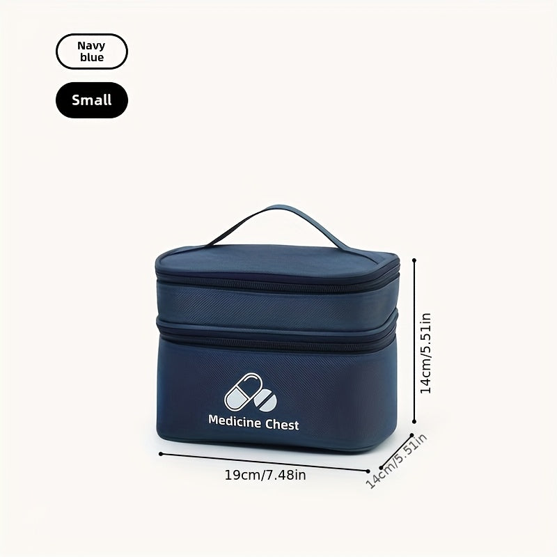 Unisex Nylon Large Capacity Medicine Storage Bag with Zipper Dustproof