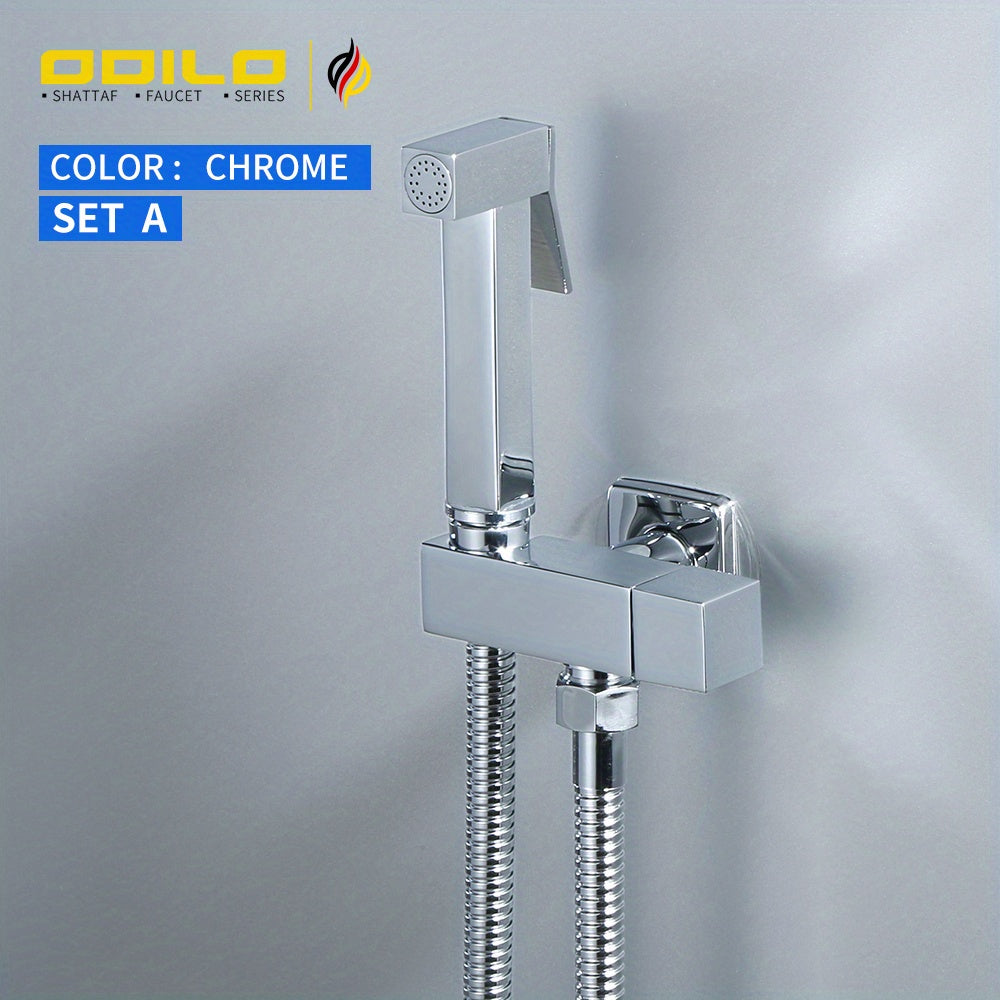 1-частный медный туалетный распылитель с интегрированной женской насадкой для смыва, в цвете розового золота.