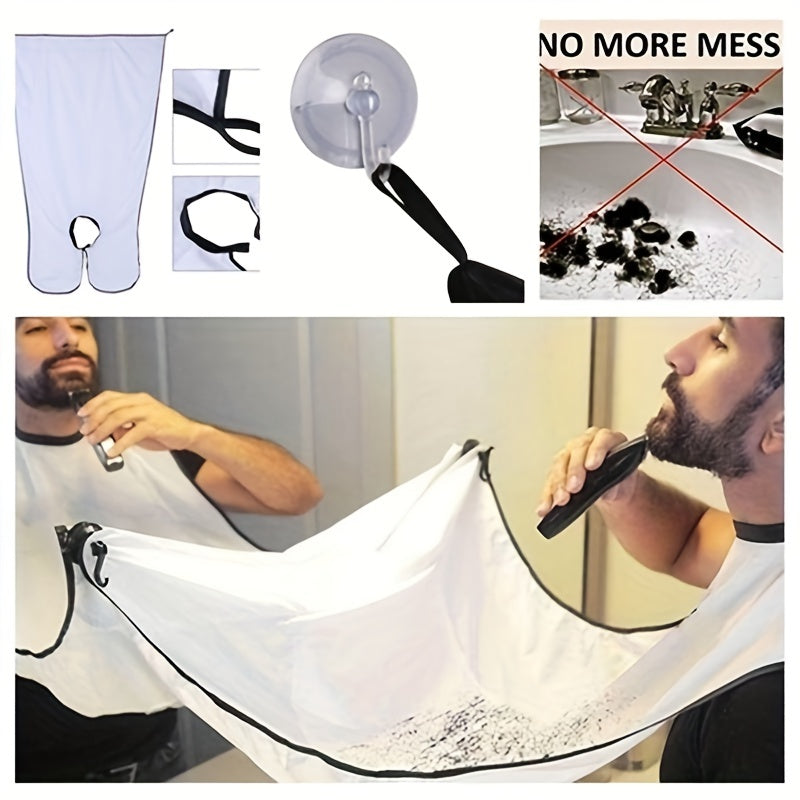 Men Beard Bib Hair Trimmer Shaving Apron Haircut Cape Water-Resistant Cloth Cover
