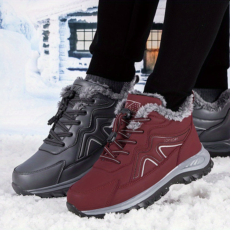 Women's Winter Anti-Slip Walking Shoes Waterproof Leather Durable