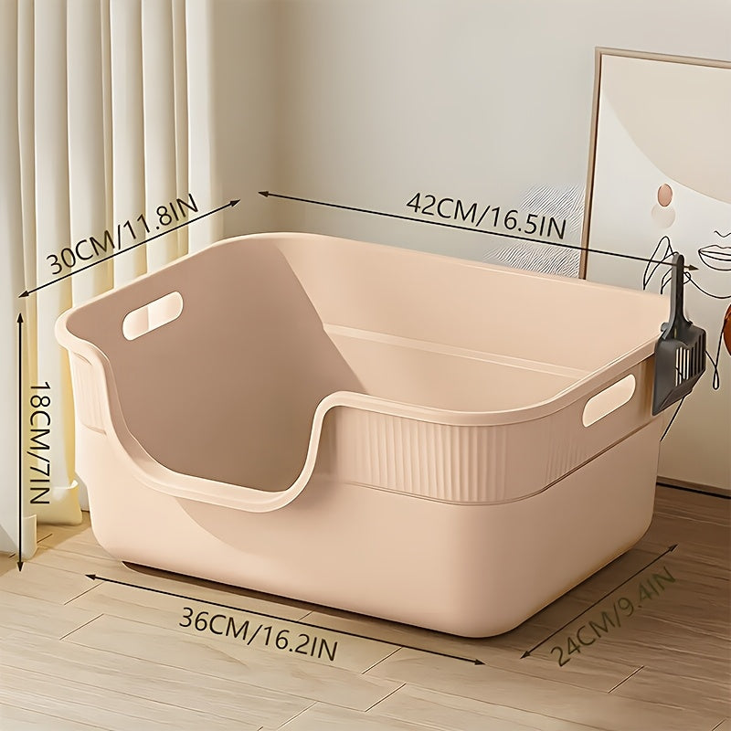 XL Mushuk To'lg'oq Qutisi, Splash Himoyasi bilan, Yarim Yopiq va Ochiq Dizayn, Qoshimcha Qopqoq va Deodorant Sumkasi bilan