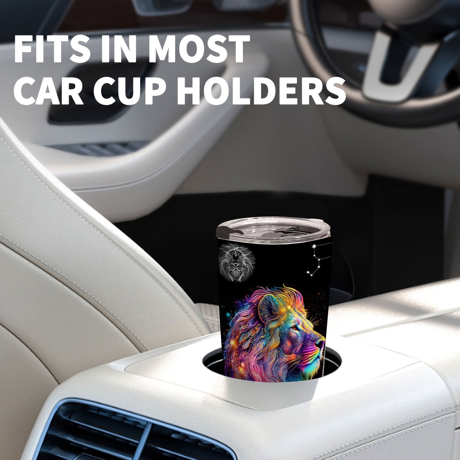 20oz Stainless Steel Zodiac Tumbler with Horoscope Design Leakproof Double Wall Vacuum Insulated Travel Mug for Outdoor Use