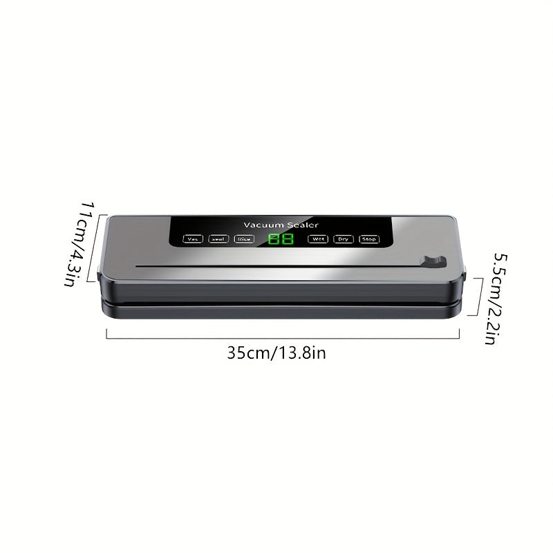 Máquina selladora al vacío con pantalla táctil, envasado de alimentos húmedos y secos, cortador mejorado