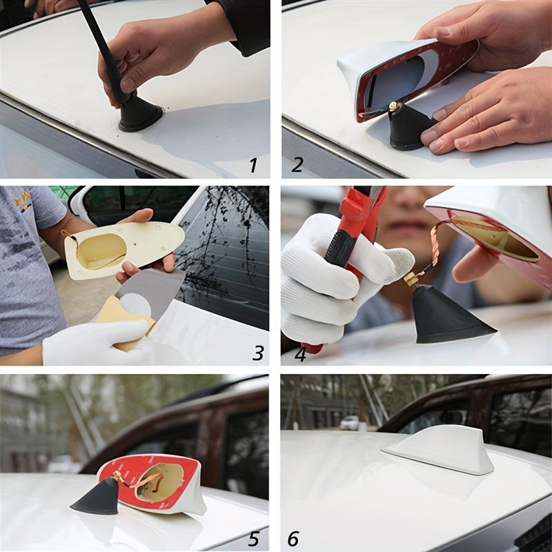 Universal ABS Shark Fin Antenna Roof Mount for Wireless Signal Cover in Multiple Colors