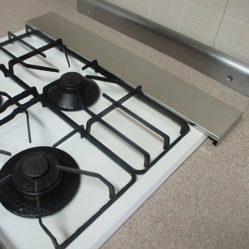 Stainless Steel Stove Exhaust Vent Cover with Oil-Proof Baffle and Spice Rack