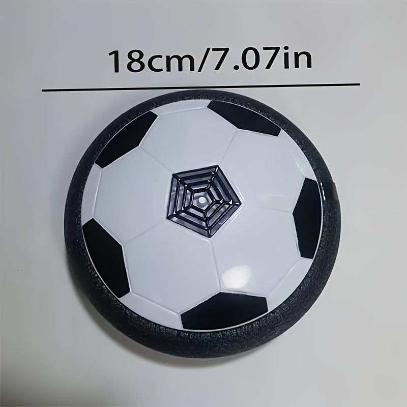LED chiroqlari bilan havo yostiqli futbol, ichki va tashqi o'yinlar uchun ideal. Bolalar uchun mukammal sovg'a, partiyalar va o'g'il-qizlar o'rtasidagi o'zaro aloqalar uchun ajoyib. Batareyasiz.