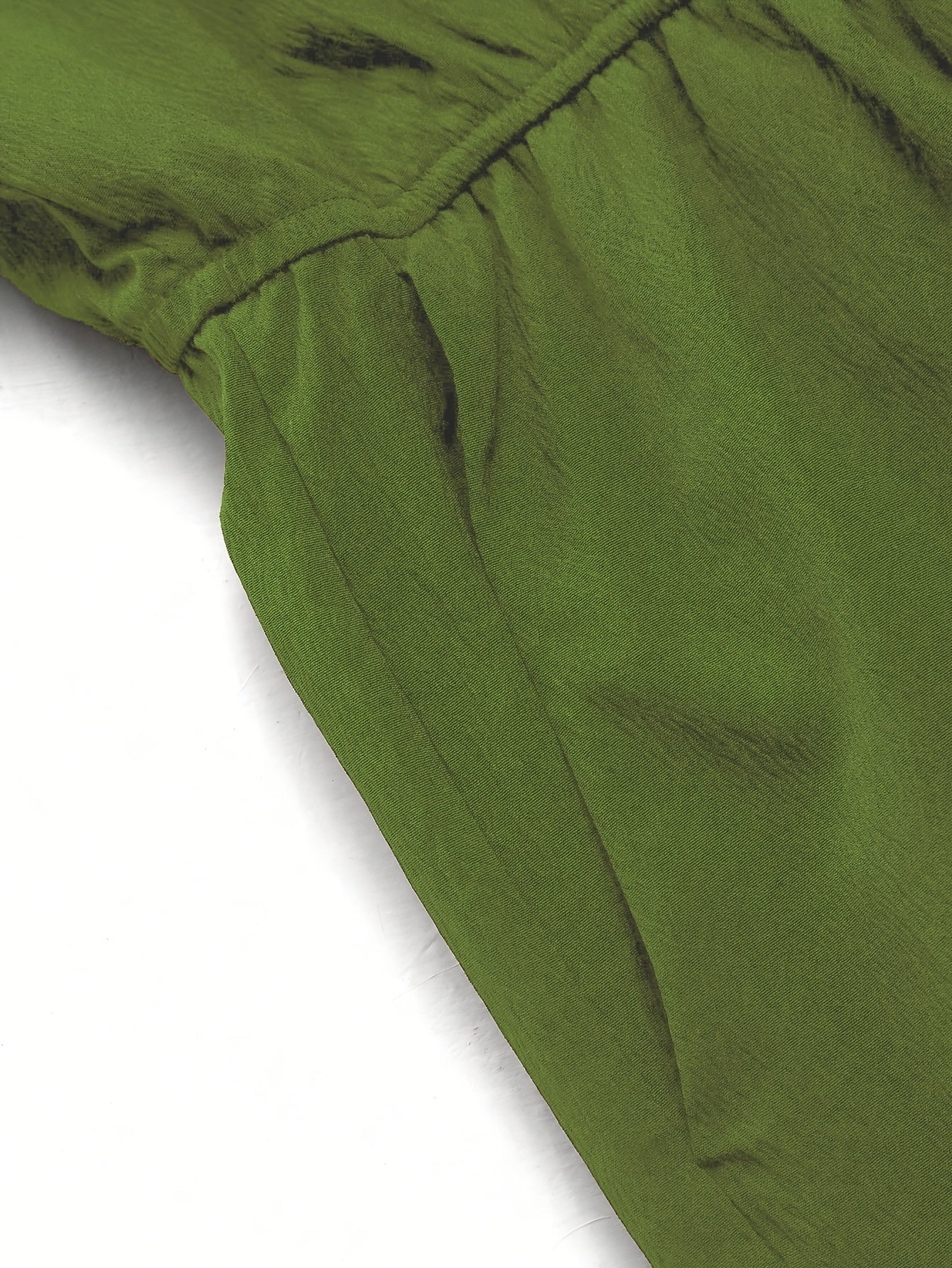 Plus Size Olive Green Off-Shoulder Jumpsuit Wide-Leg Romper for Women