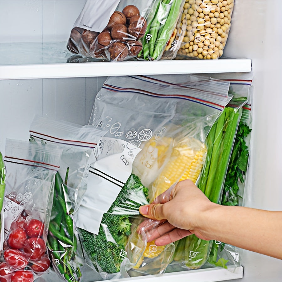 Set of 65 Reusable Vacuum Sealer Storage Bags with Ziplock BPA-Free Transparent Multi-Size