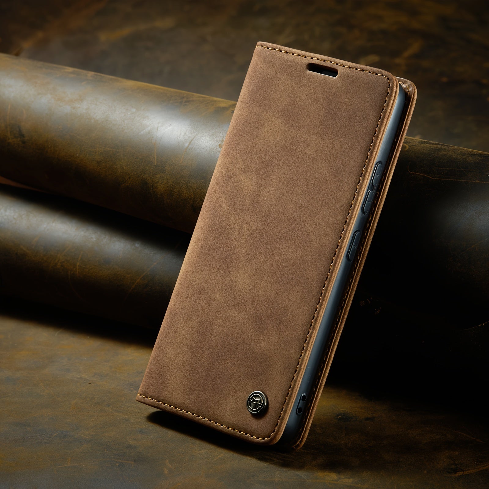 Retro Frosted Faux Leather Flip Phone Case for Samsung Galaxy S21 FE S22 Plus S23 Ultra S24 Ultra S25 S25 Plus