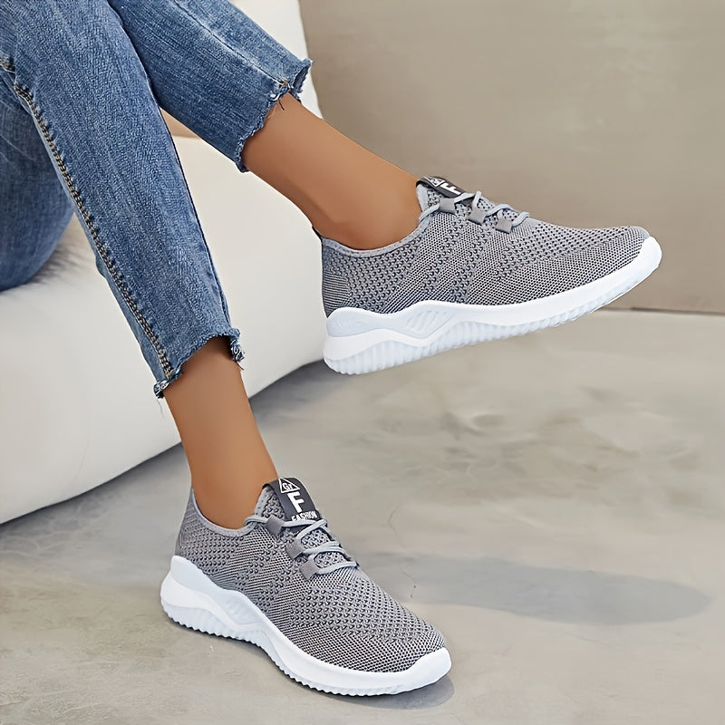 Women Breathable Knit Sneakers Lightweight Non-Slip Comfortable All-Season