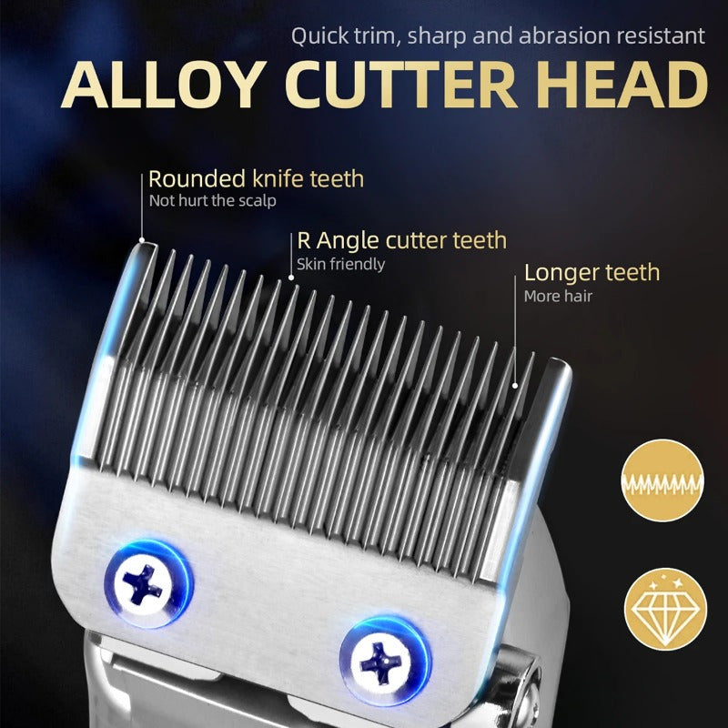 Professional Hair Clippers for Men Cordless USB Rechargeable 9 Guide Combs