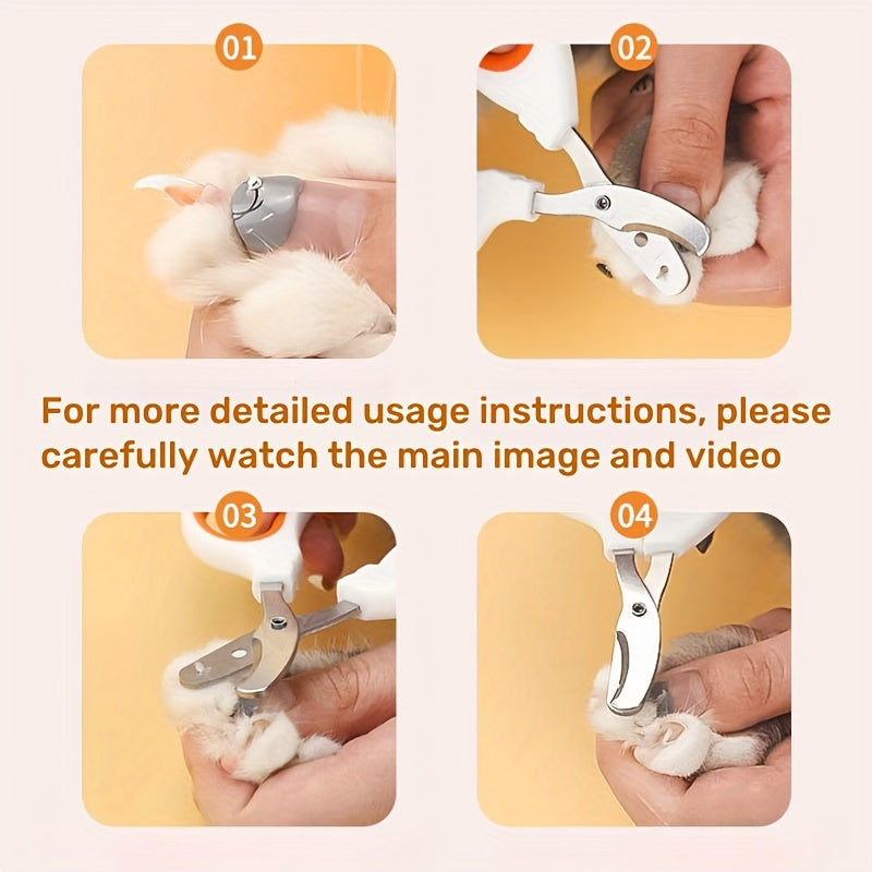 Pet Nail Clippers Stainless Steel Dual-Hole Design for Cats and Small Dogs