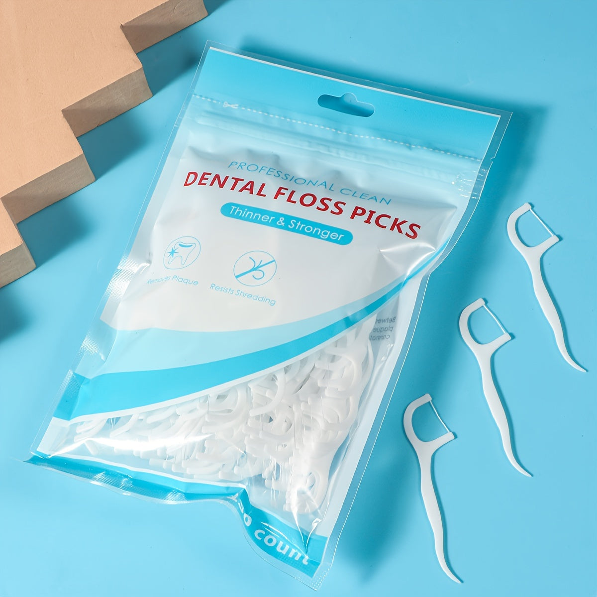 Dental Adult Floss Stick Set, Plastic, Easy Use and Travel Friendly