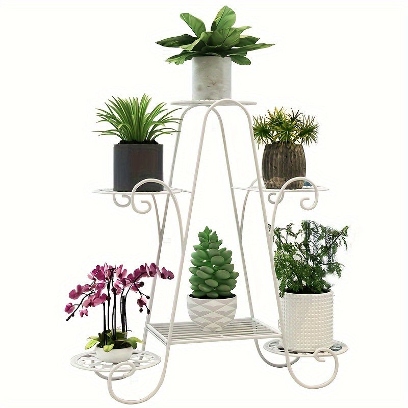 Waterproof Metal Multi-Layer Flower Stand for Patio Indoor Outdoor Large