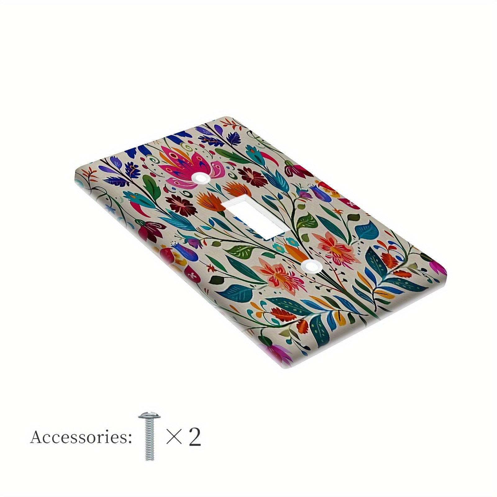 Mexican Folk Art Light Switch Plate Cover Vibrant Decor for Kitchen Bedroom Easy to Clean