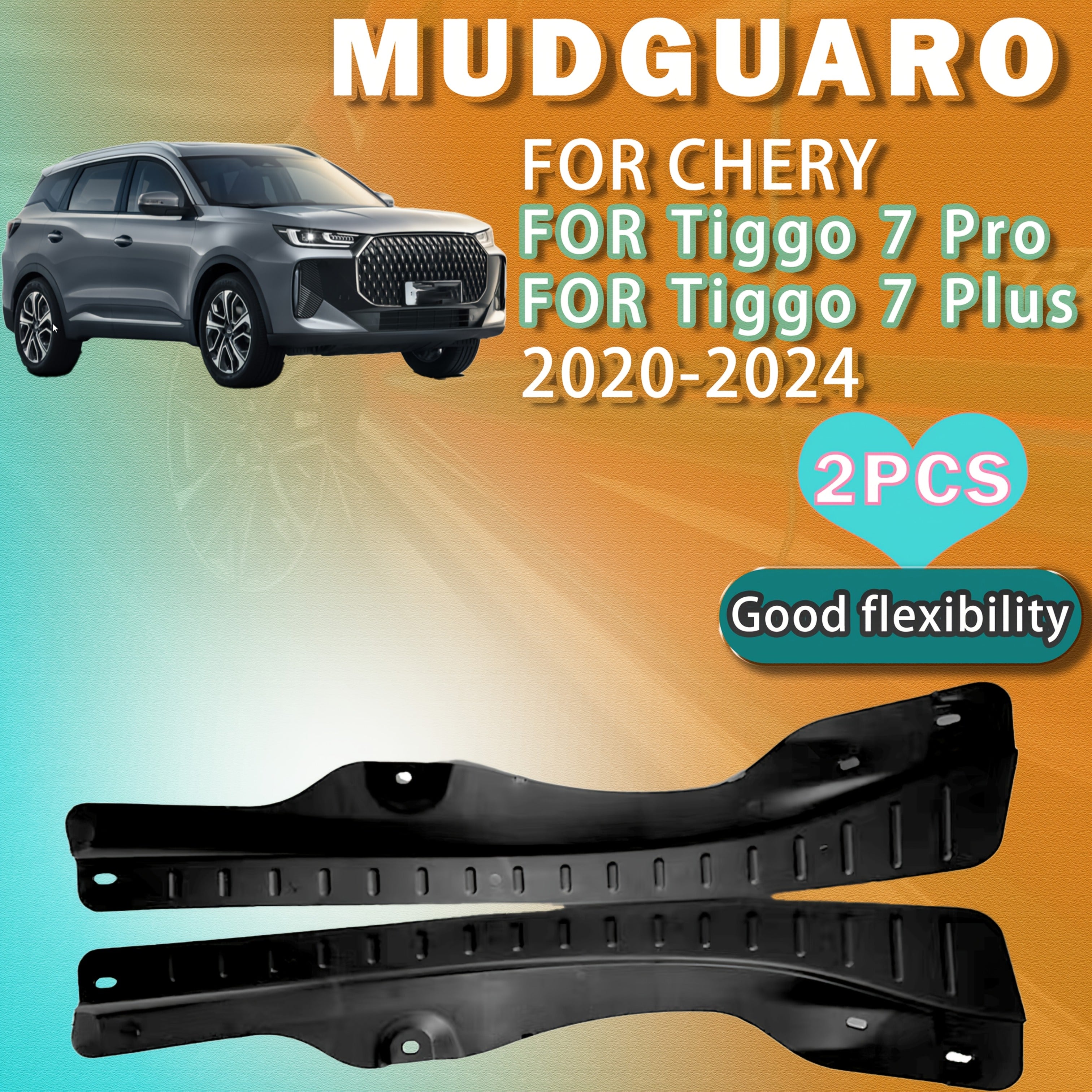 2Pcs Black Plastic Mud Flaps for SUV Wheel Protection Scratch-Resistant Durable