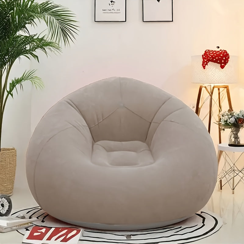 Inflatable Bean Bag Chair Multicolor PVC for Relaxation Outdoor Leisure