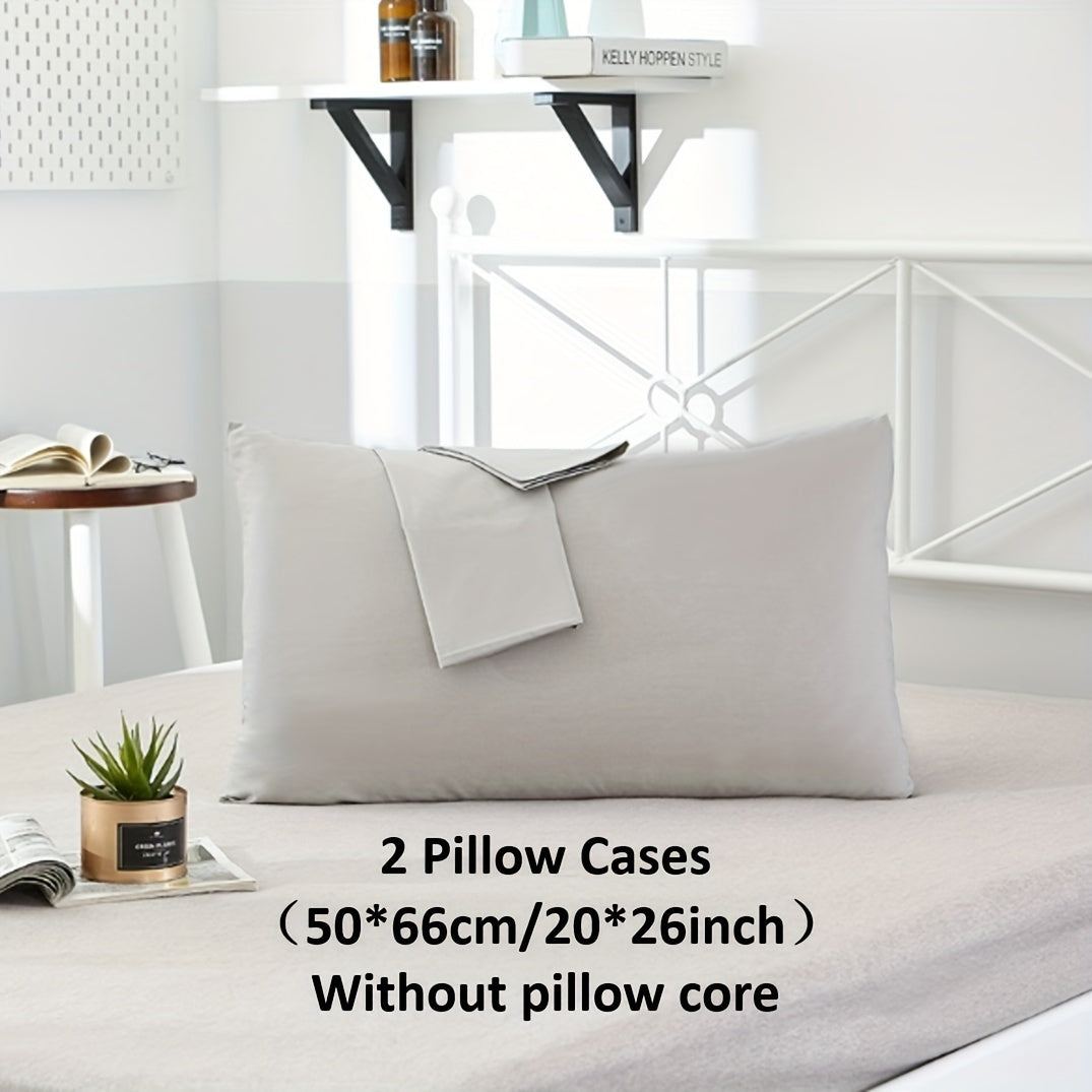 Polyester Pillowcases Set for Bedroom Breathable Soft Skin-Friendly