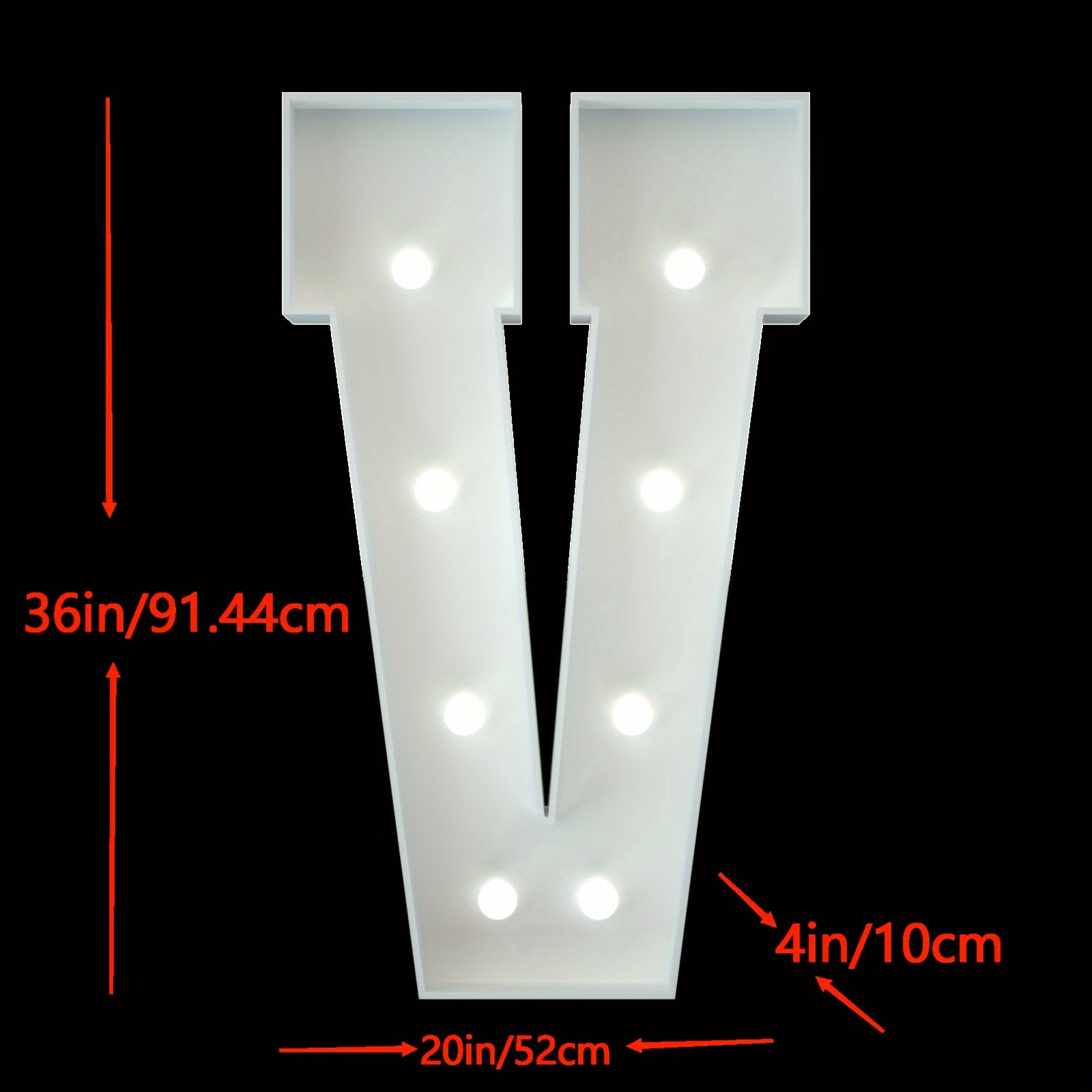 91.44cm LED Marquee Light Up Letters A-Z for Party Wedding Birthday Decor