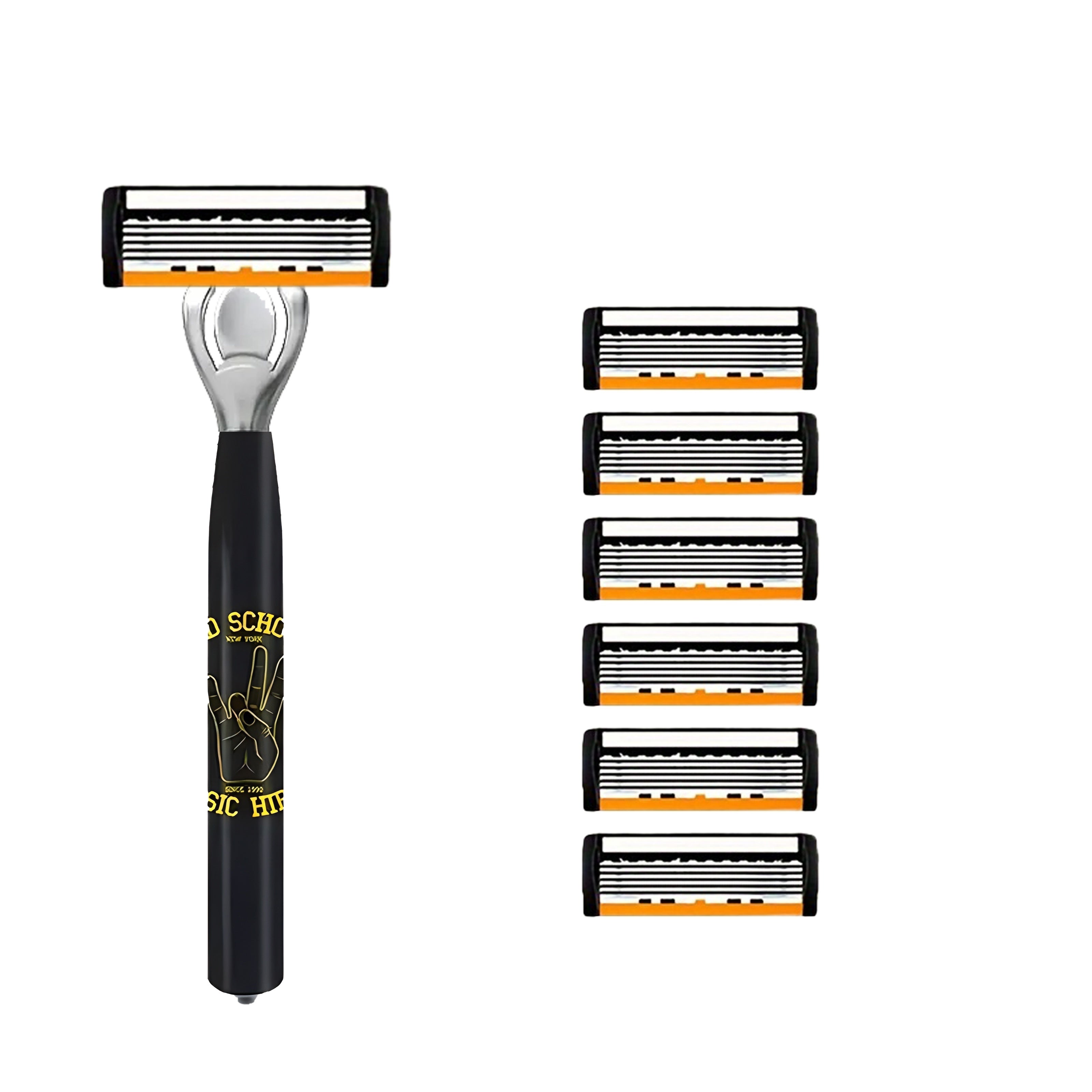 Men's Stainless Steel Safety Razor Set with Sharp Blades for Close Shave