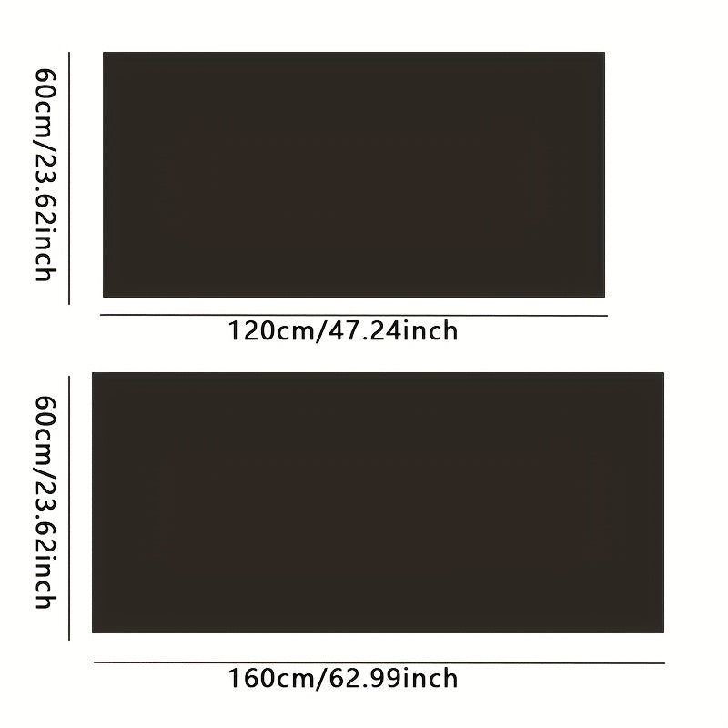 Geometrik naqshli xotira ko'ylagi gilam, sirg'alishga qarshi orqa qismi bilan, 1.5 sm qalinlikda