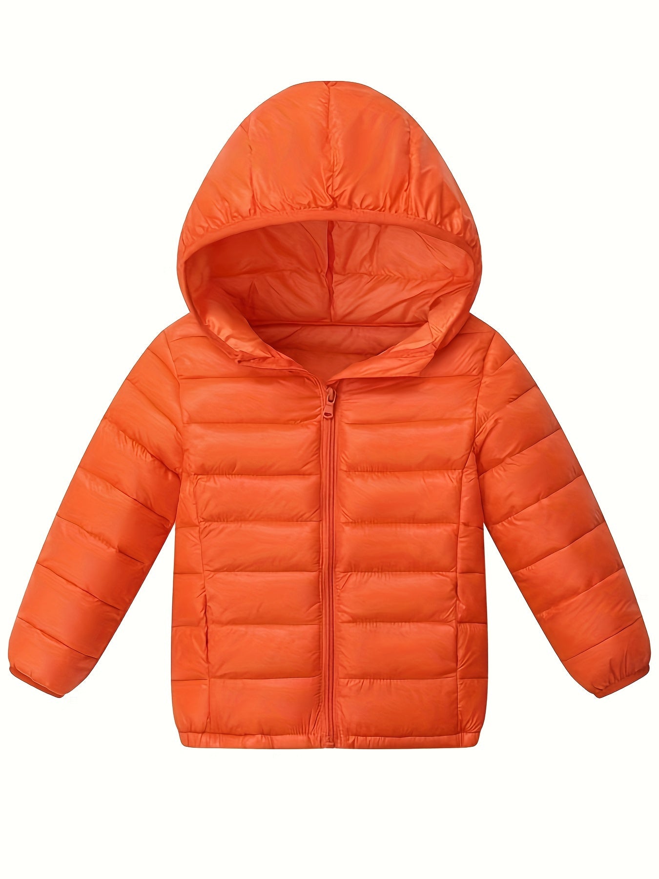 Kids' Lightweight Hooded Jacket for Fall and Winter Solid Color Polyester Casual Skinny Fit