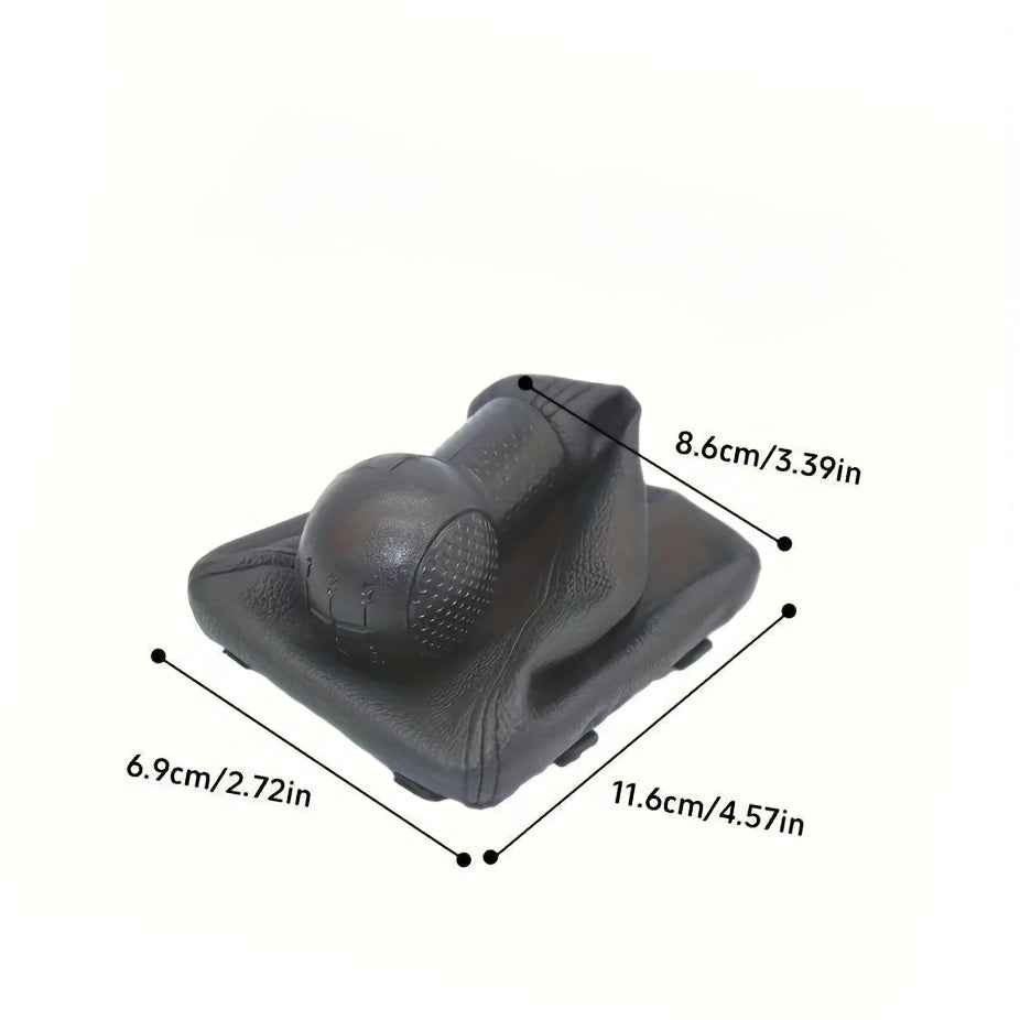 Universal Black Faux Leather 5-Speed Manual Gear Shift Knob Cover