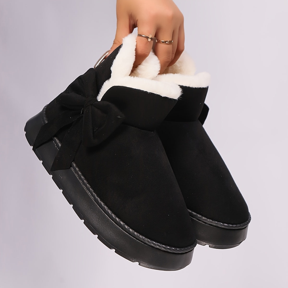 Women's Cozy Snow Boots Slip-On Fleece Lined Winter Shoes