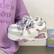 Women's Casual Campus-Style Sneakers Lightweight Mesh Low Top Lace-Up Shoes
