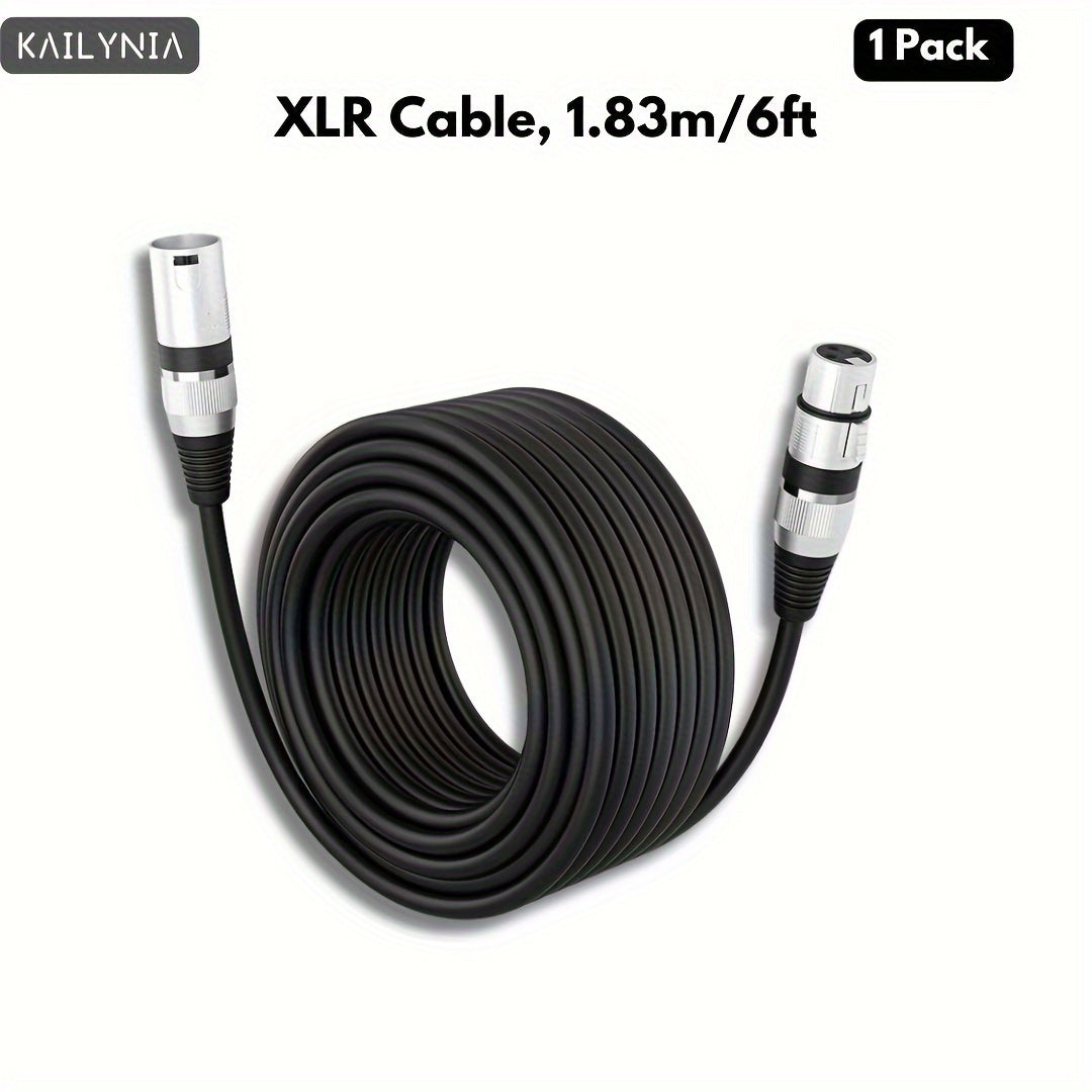 3-Pin Balanced XLR Audio Cable Male to Female Shielded for Microphones and Studio Use