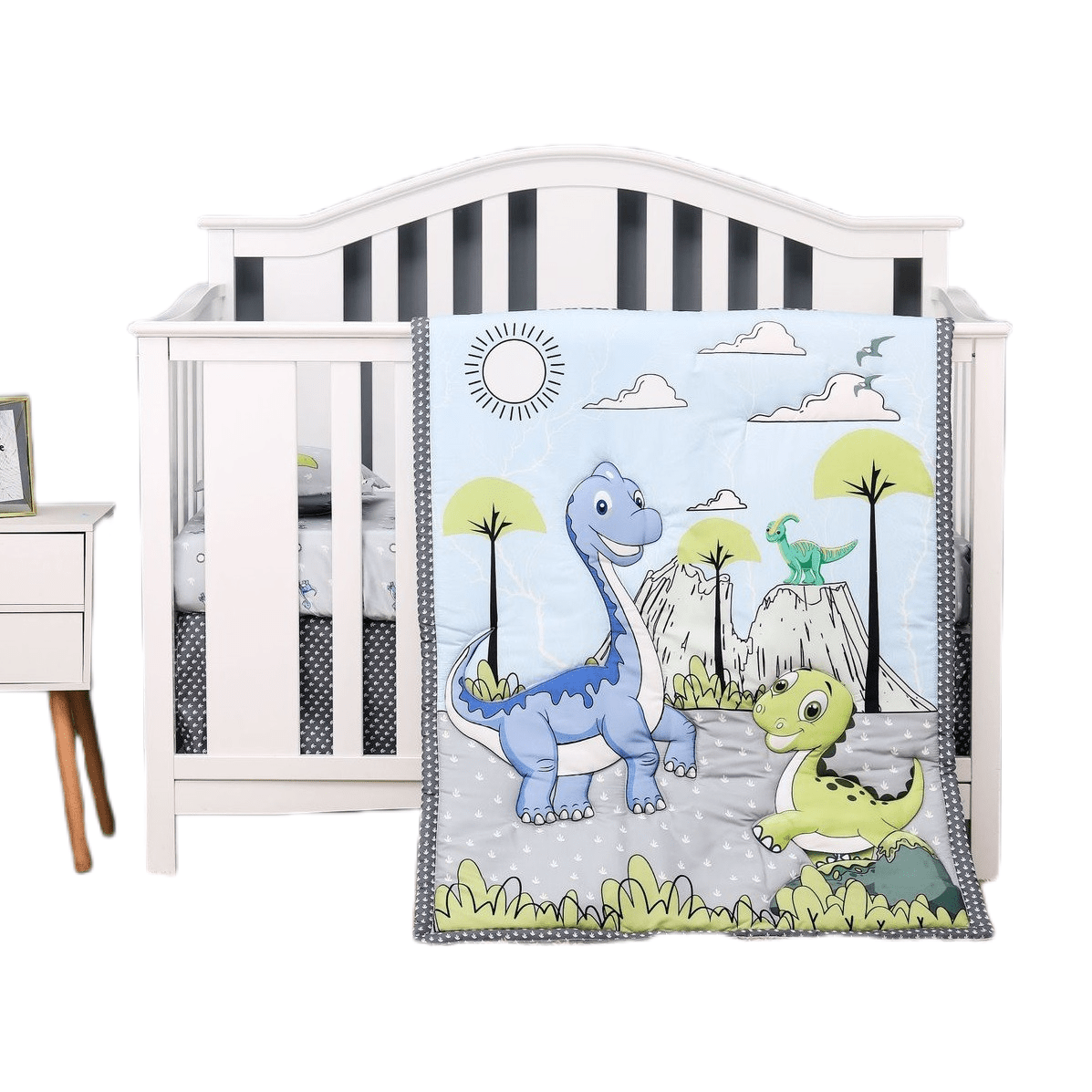 Baby Dinosaur Elf Bedding Set 3 Piece for Infants and Toddlers Christmas Halloween