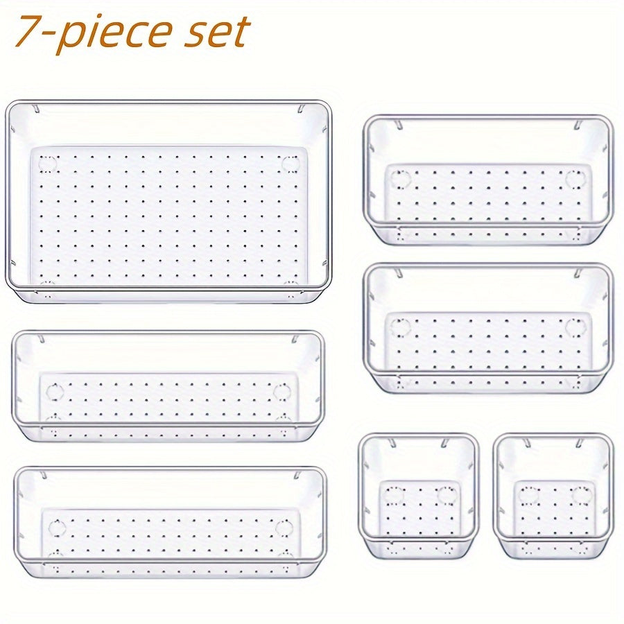 25pcs Multi-Functional Plastic Storage Box with Dividers for Organization