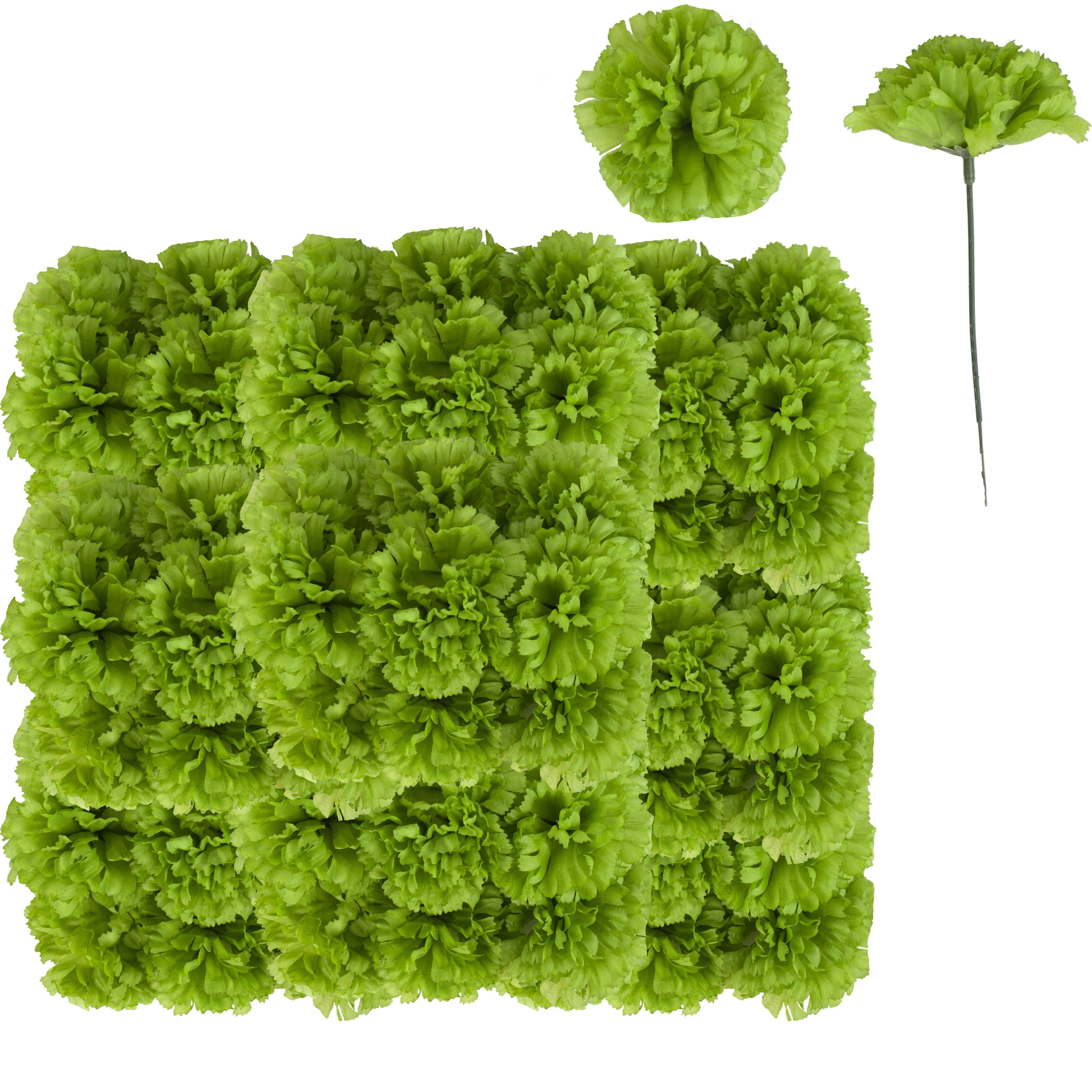 50 Pieces Silk Carnation Flowers for Wedding Decorations DIY Craft