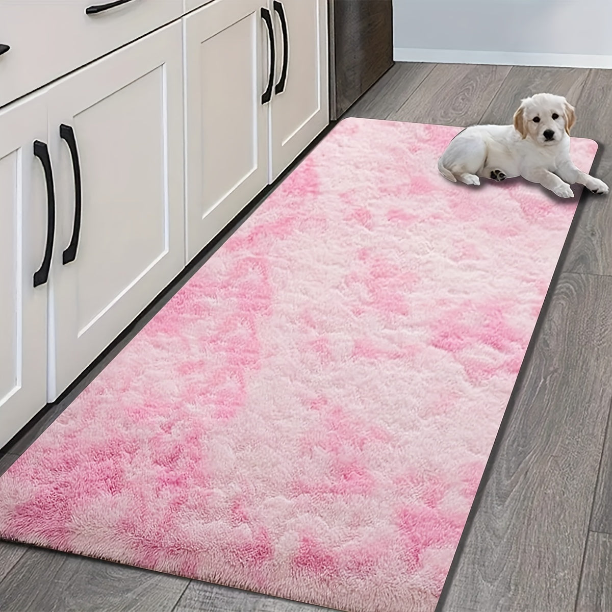 Tie-Dye Plush Area Rug for Living Room and Bedroom, Soft Polyester, Multiple Sizes