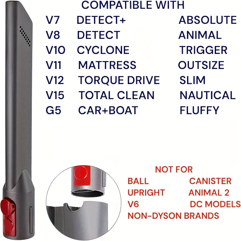 Vacuum Cleaner Accessory Crevice Tool Kit for Gen5 Models Slim Design Compatible with V15 V12 V11 V10 SV10 SV7
